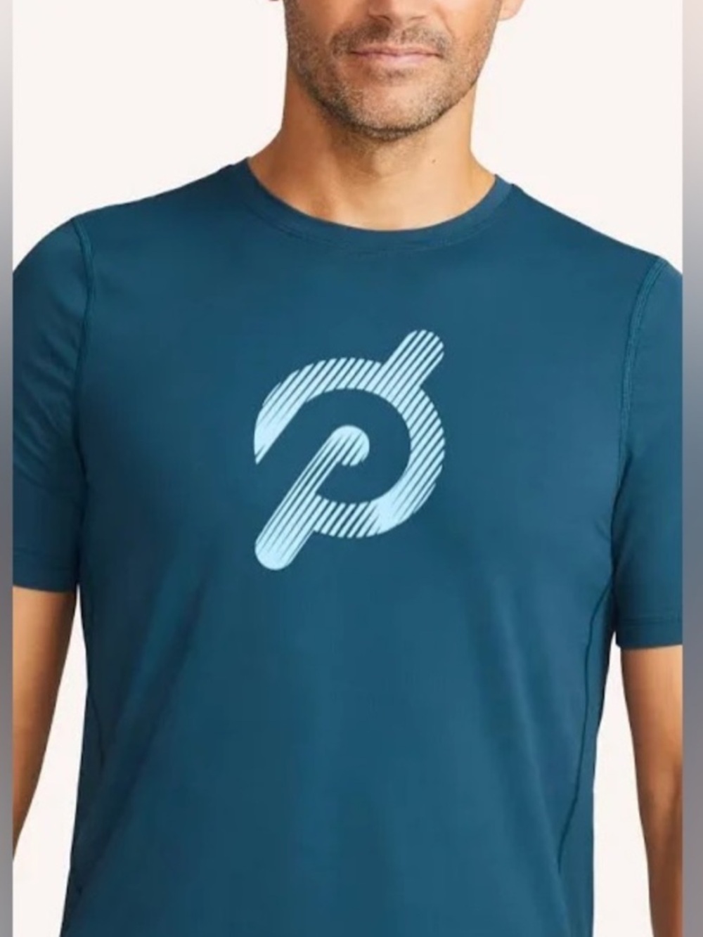Peloton Men’s Striving Short Sleeve Teal Size Medium